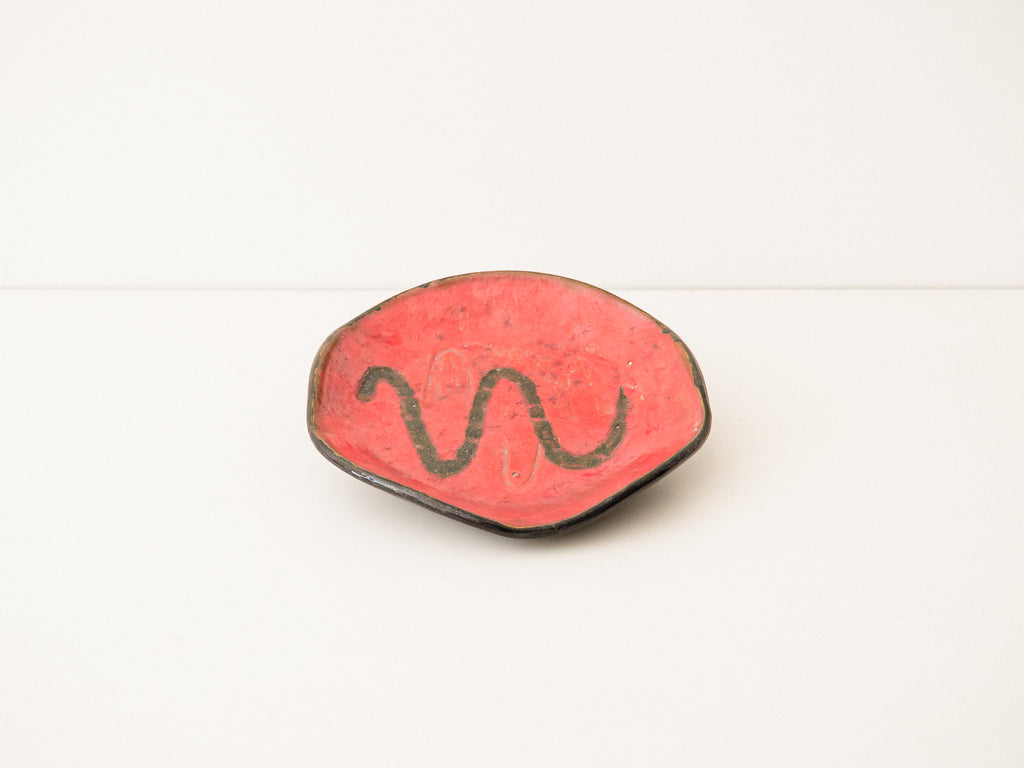 Petisqueira em Cerâmica Vermelha e Preta