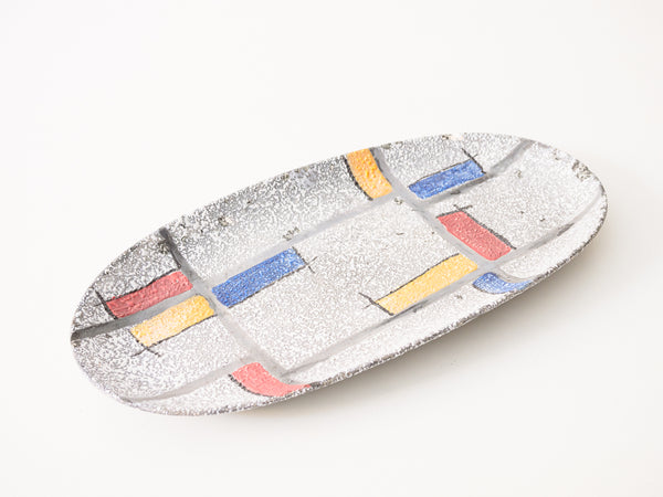 Bandeja em Cerâmica Pingo de Leite "Mondrian"