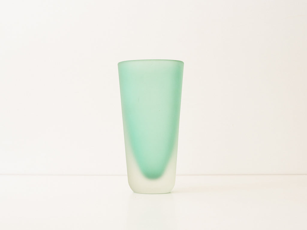 Vaso em Vidro Fosco Verde