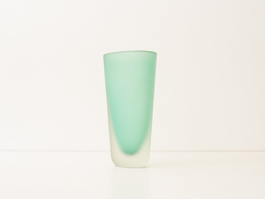 Vaso em Vidro Fosco Verde