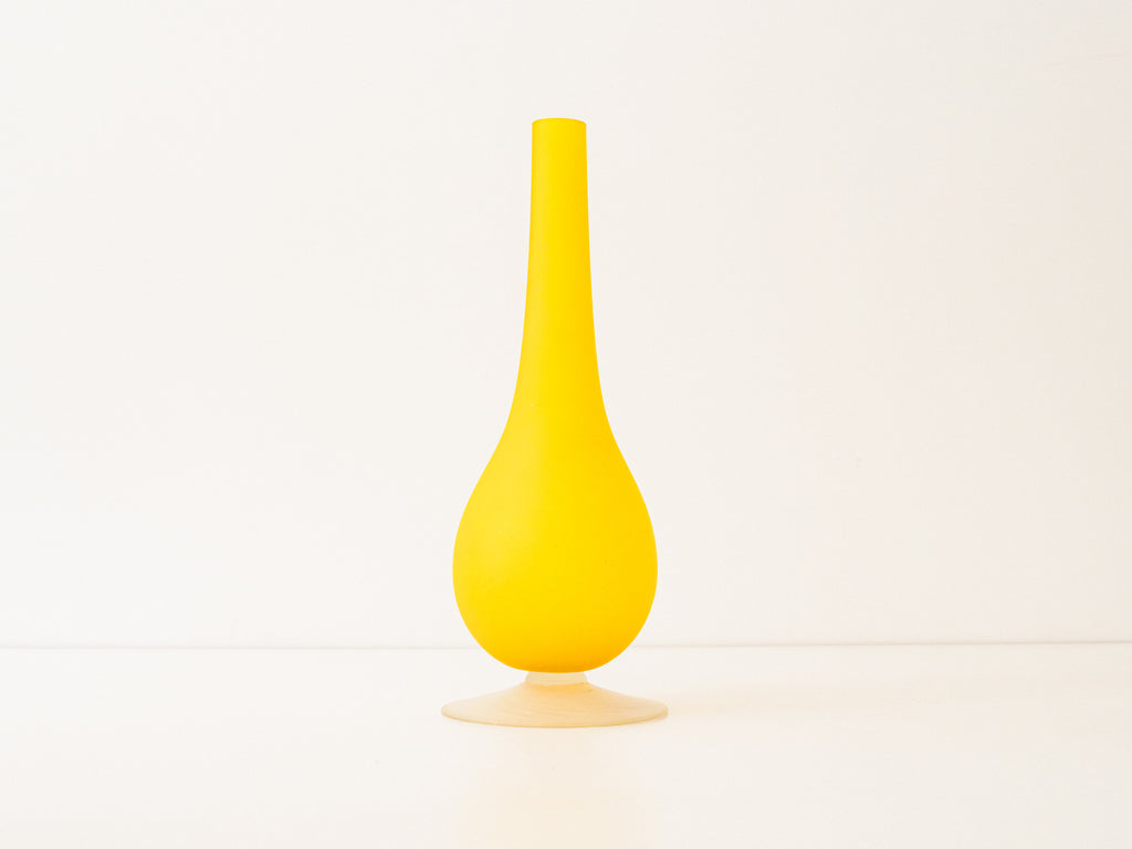 Vaso em Vidro Fosco Amarelo