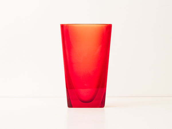 Vaso em Acrílico Vermelho Geométrico