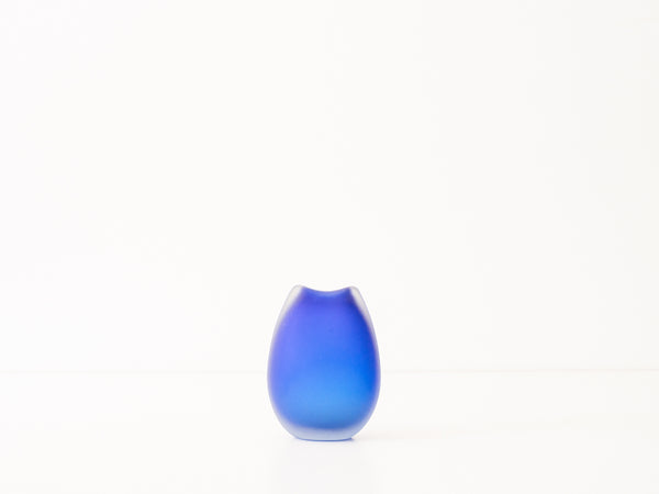 Vaso em Vidro Fosco Azul