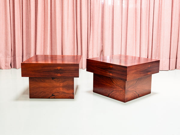 Par de Mesas Laterais em Folha de Jacarandá