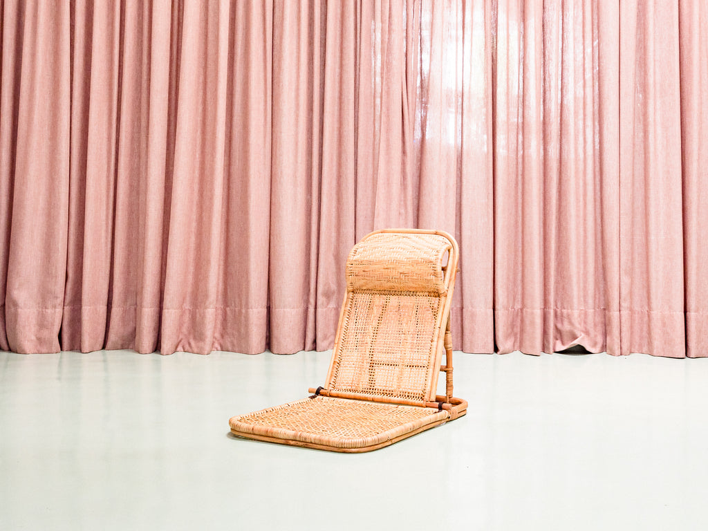 Cadeira Dobrável em Vime Trançado