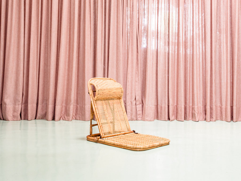 Cadeira Dobrável em Vime Trançado