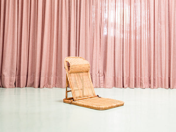 Cadeira Dobrável em Vime Trançado