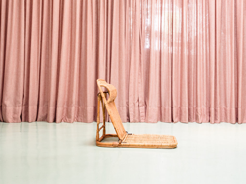 Cadeira Dobrável em Vime Trançado