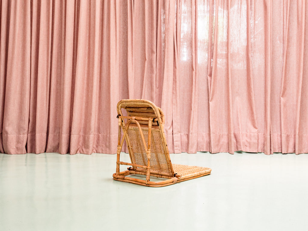 Cadeira Dobrável em Vime Trançado