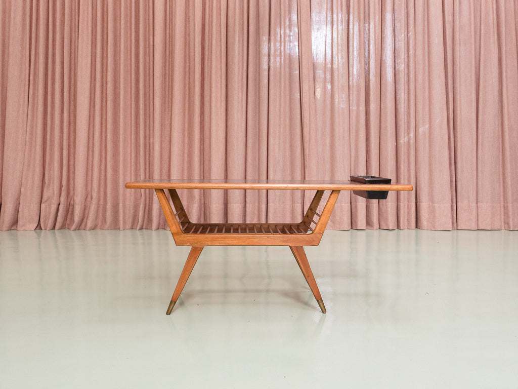 Mesa De Centro Italiana com Tampo em Vidro Preto