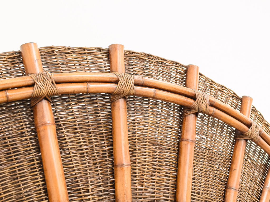 Luminária de Piso em Bambu e Junco