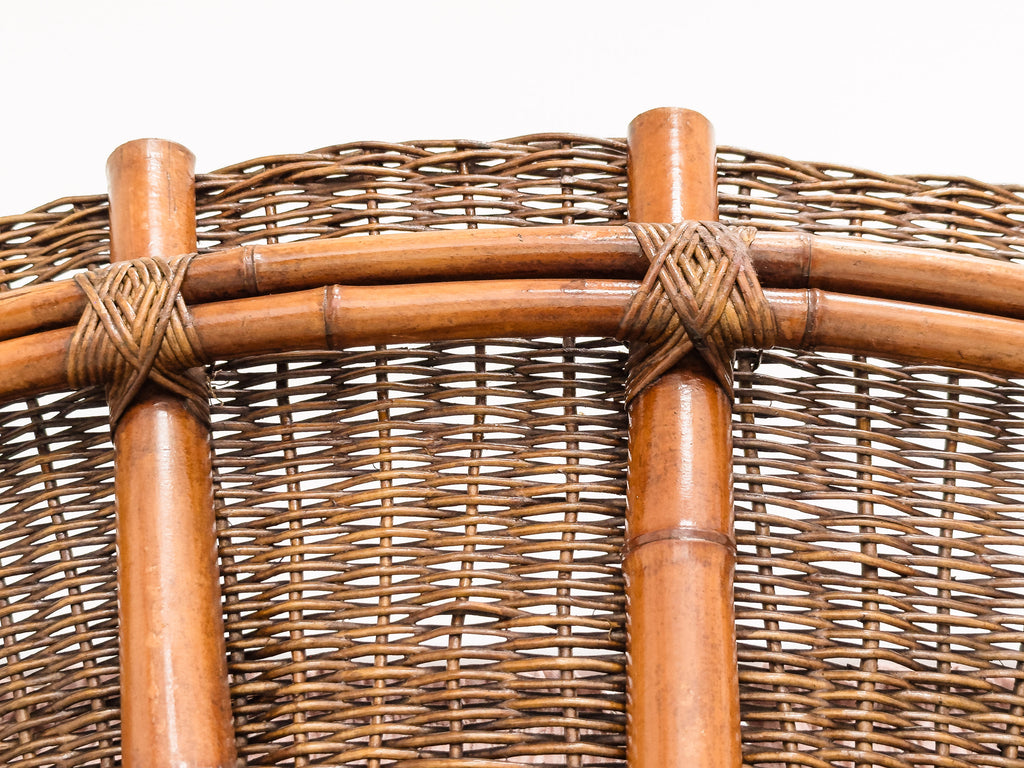 Luminária de Piso em Bambu e Junco