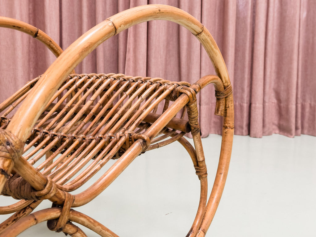 Cadeira De Balanço em Rattan