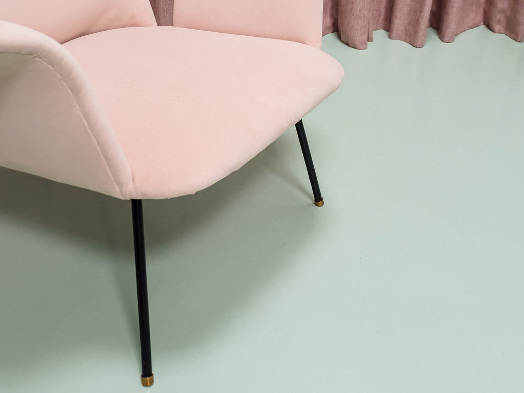 Carlo Hauner | Poltrona em Veludo Rosé