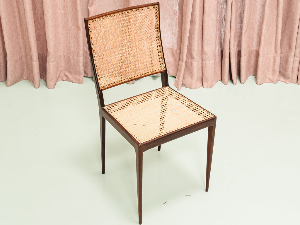 Geraldo de Barros | Conjunto de 8 Cadeiras em Jacarandá e Palhinha