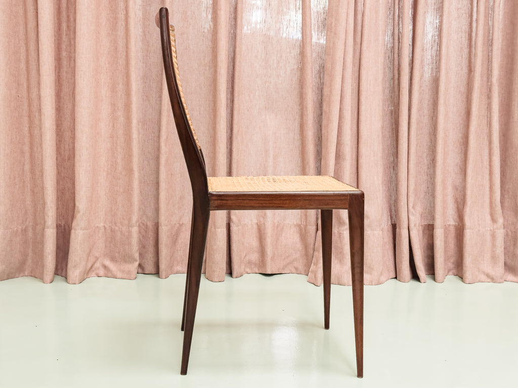 Geraldo de Barros | Conjunto de 8 Cadeiras em Jacarandá e Palhinha