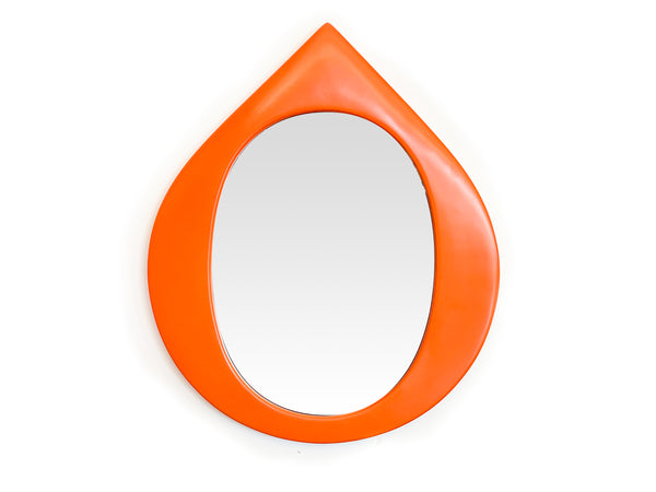 Espelho "Gota" em Plástico Laranja