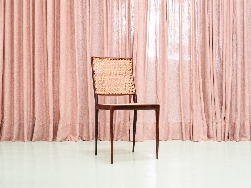 Geraldo de Barros | Conjunto de 8 Cadeiras em Jacarandá e Palhinha