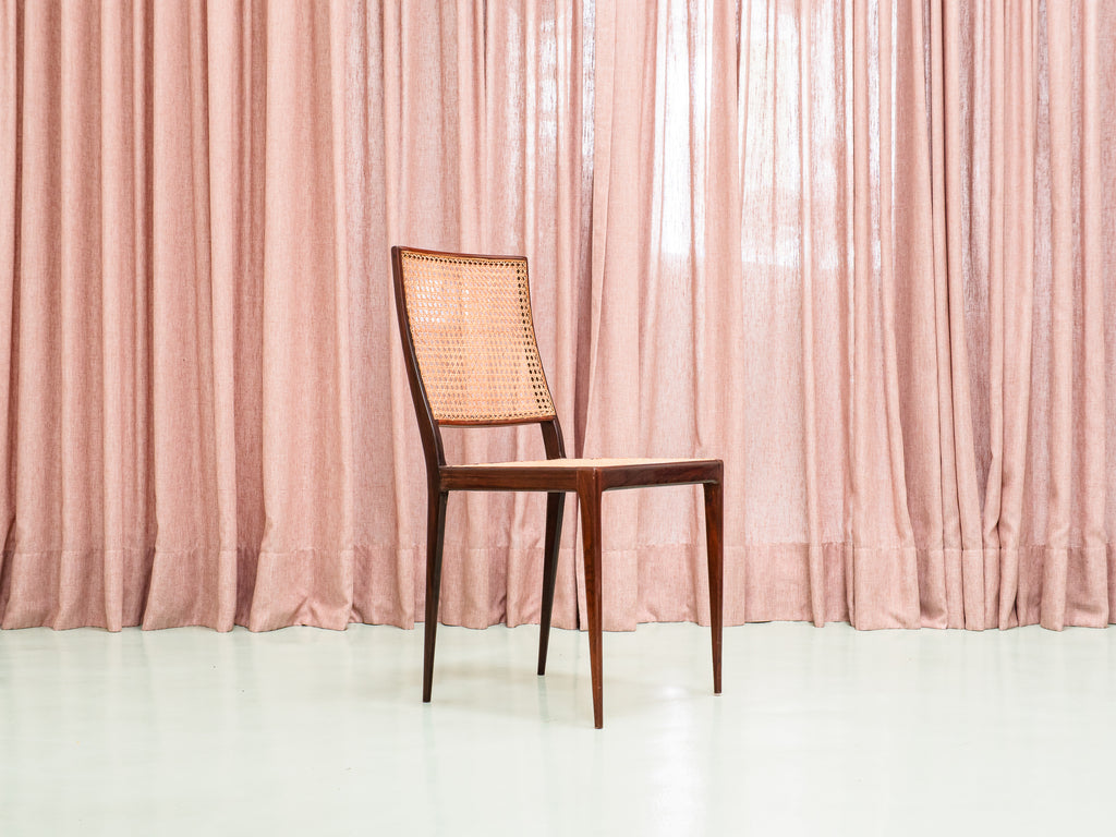 Geraldo de Barros | Conjunto de 8 Cadeiras em Jacarandá e Palhinha