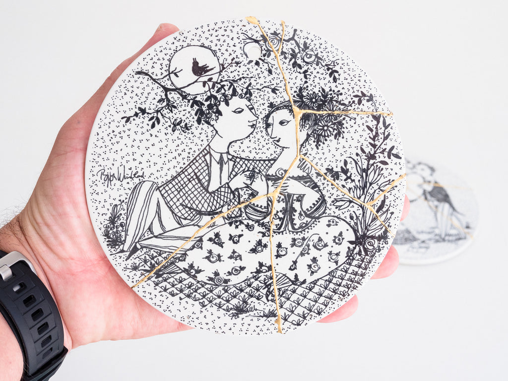 Bjørn Wiinblad | Conjunto de 3 Placas em Cerâmica