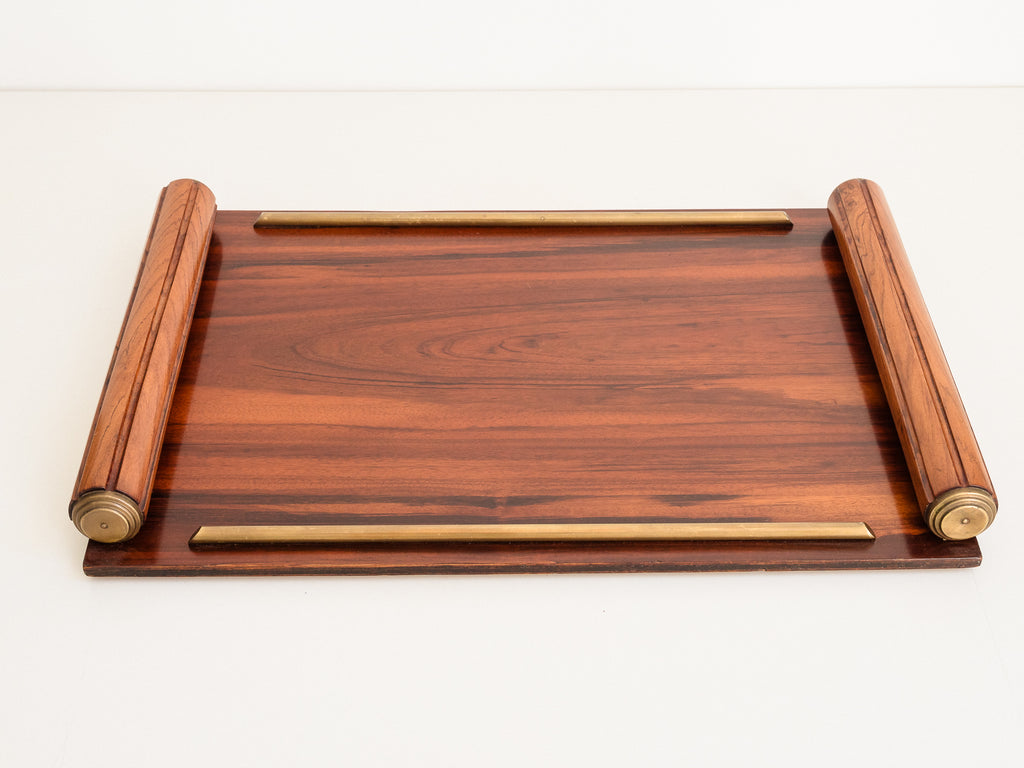 Bandeja Art Déco em Jacarandá e Latão