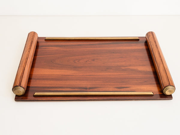 Bandeja Art Déco em Jacarandá e Latão