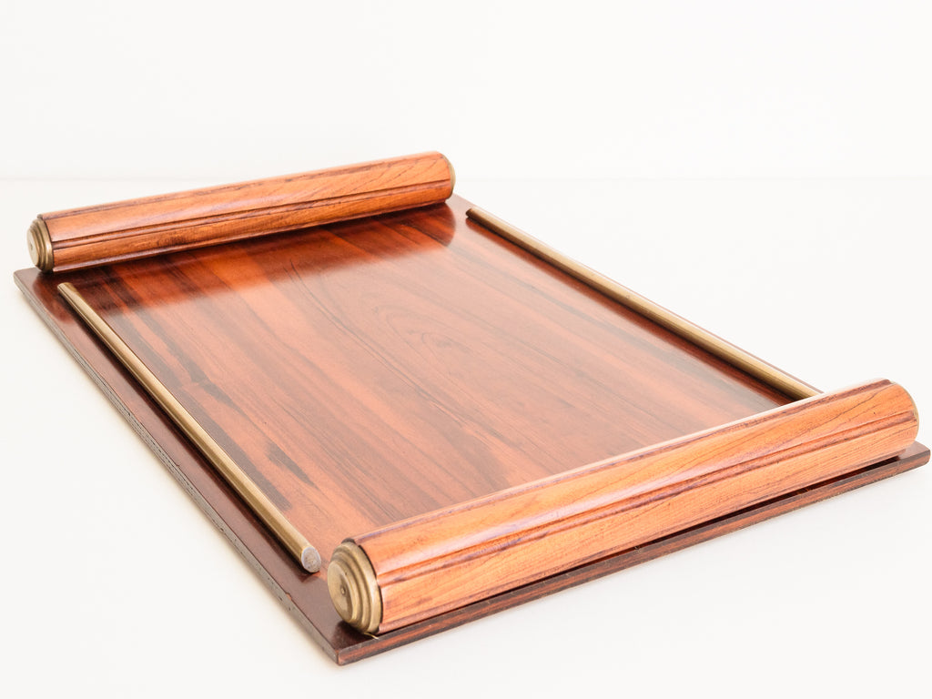 Bandeja Art Déco em Jacarandá e Latão