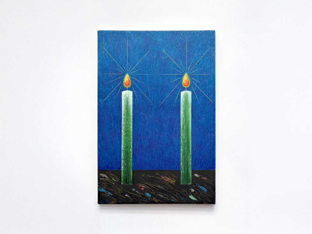 Fabio Menino | Velas Verdes Fundo Azul