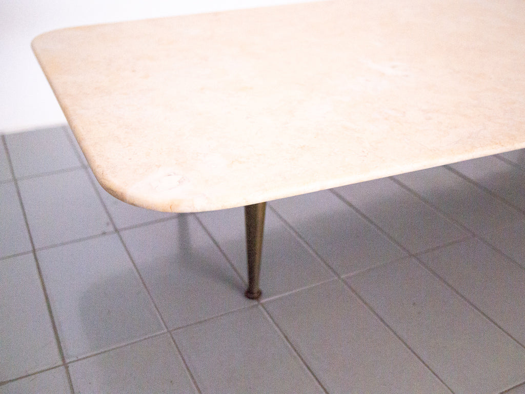 Mesa de Centro Marmore e Latão