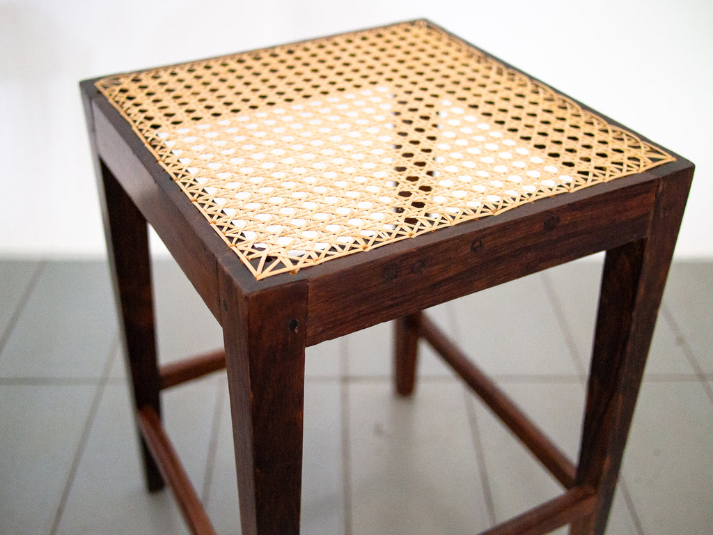 Par de Banquetas em Jacarandá e Palhinha