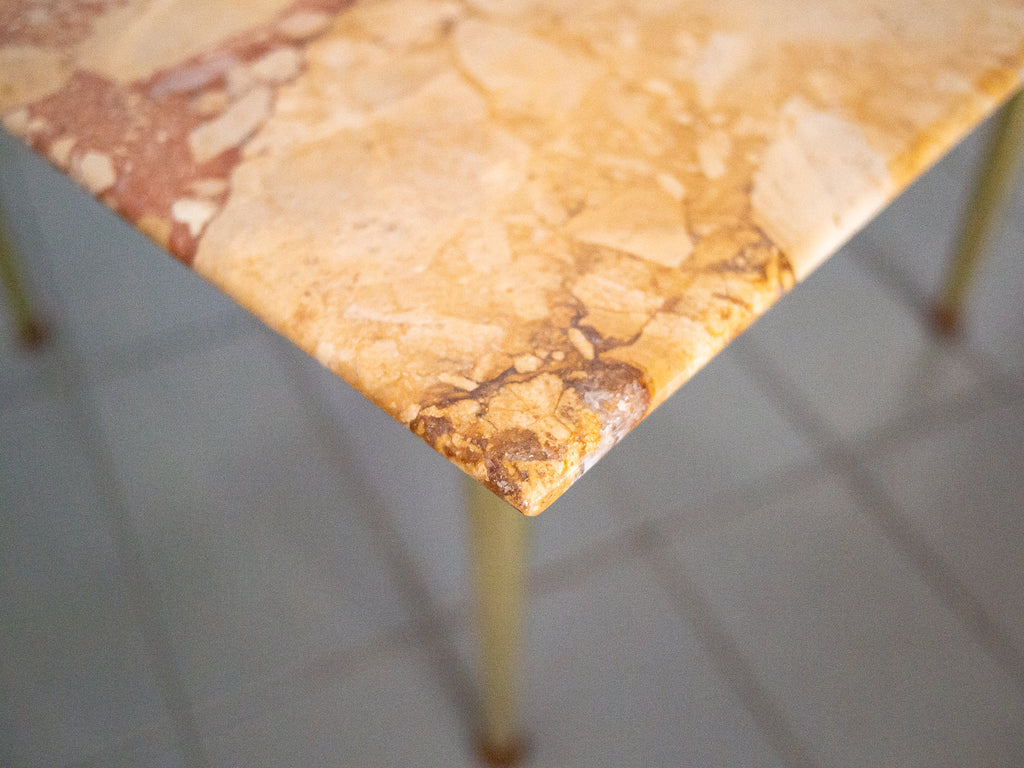 Par de Mesas Laterais em Terrazzo e Latão