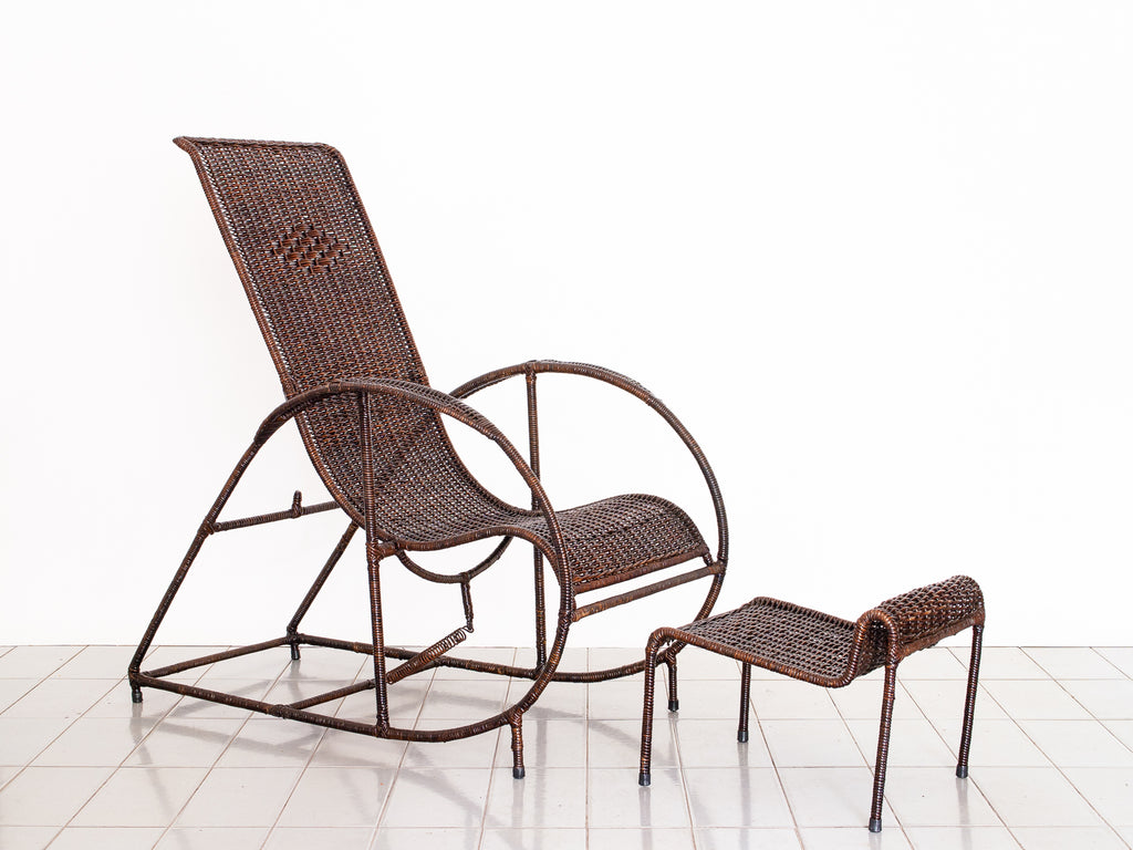 Cadeira de Balanço Ferro e Junco