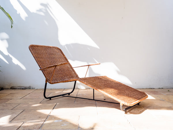 Carlo Hauner | Espreguiçadeira em Ferro e Junco