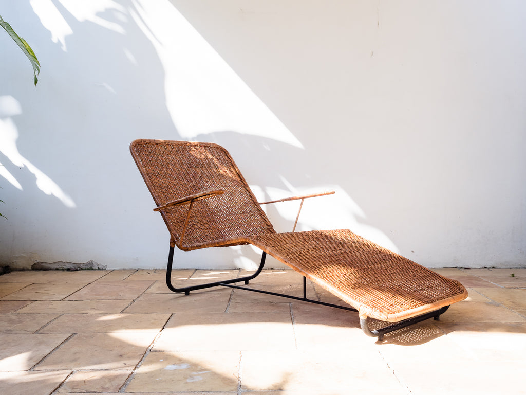Carlo Hauner | Espreguiçadeira em Ferro e Junco