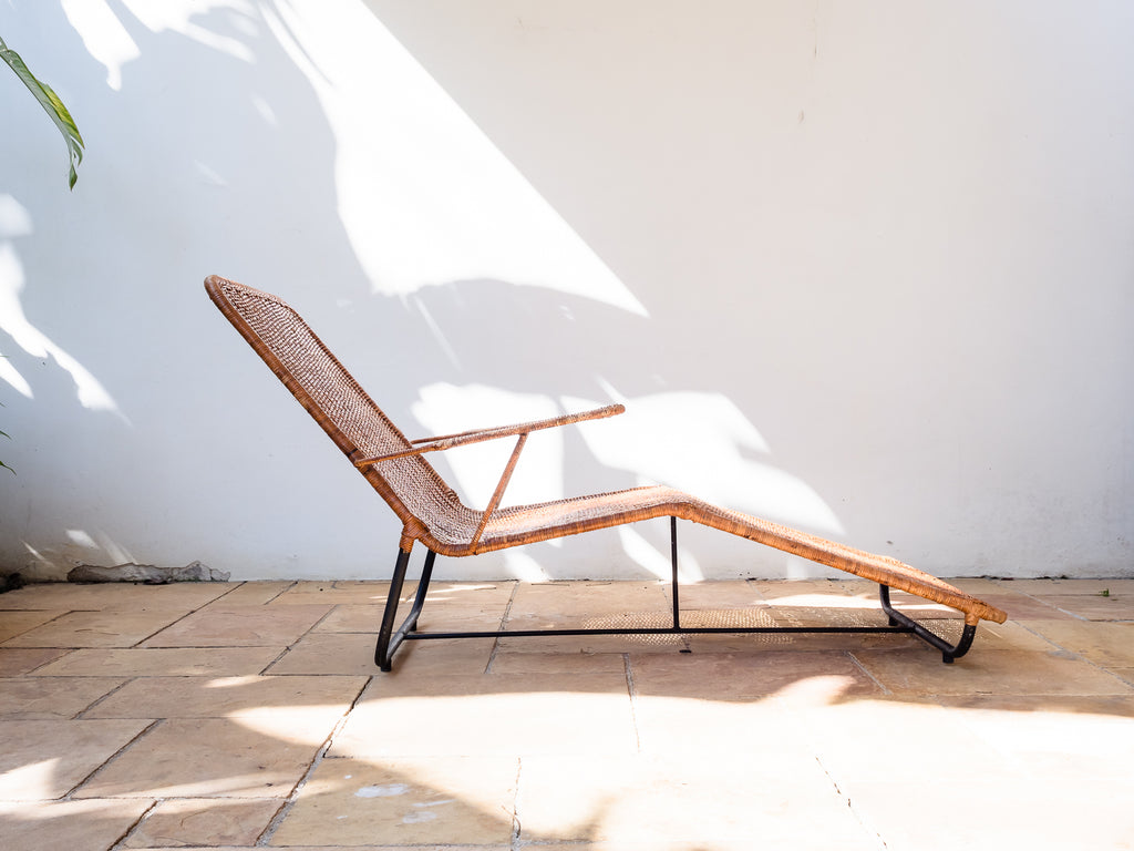 Carlo Hauner | Espreguiçadeira em Ferro e Junco