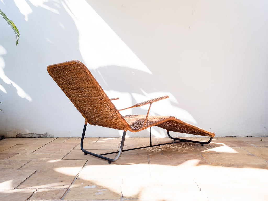 Carlo Hauner | Espreguiçadeira em Ferro e Junco