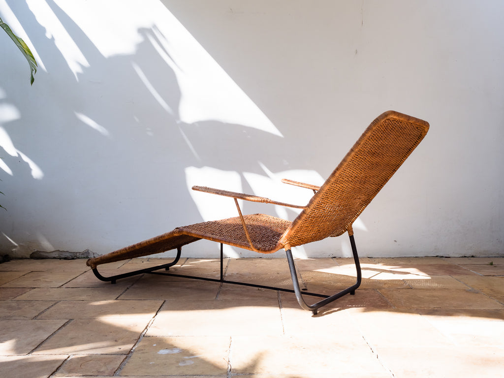 Carlo Hauner | Espreguiçadeira em Ferro e Junco