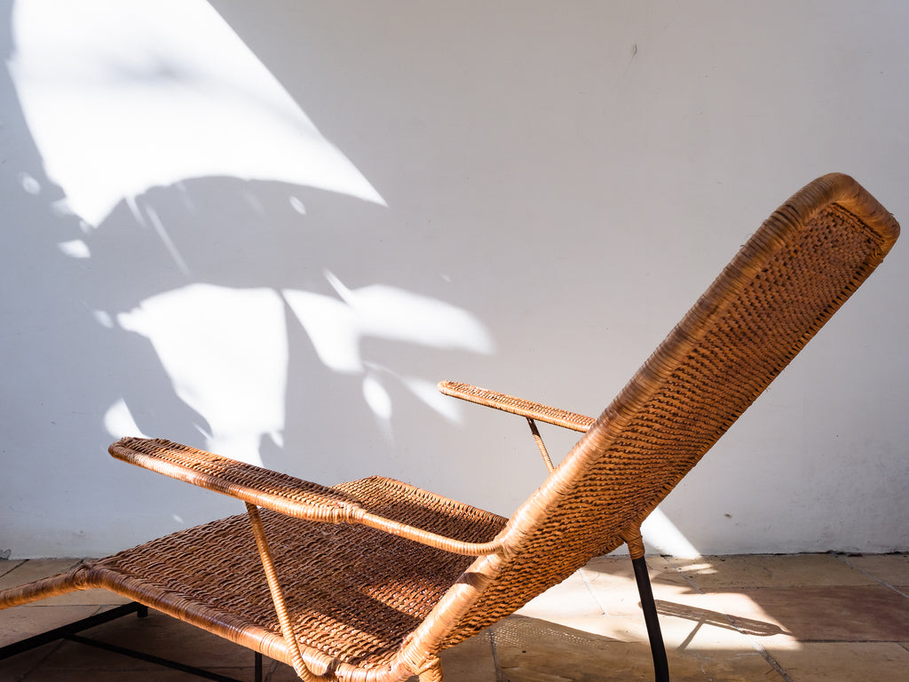 Carlo Hauner | Espreguiçadeira em Ferro e Junco