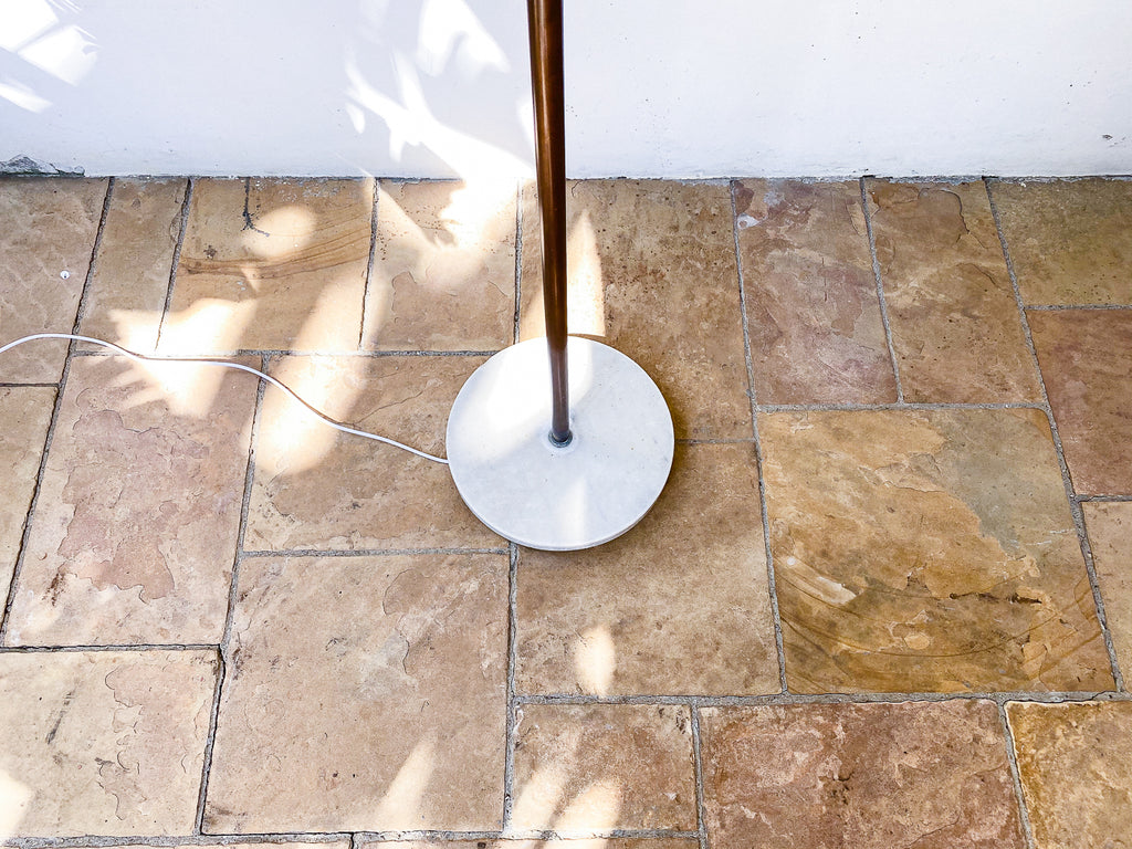 Angelo Lelli | Luminária de Piso com Cúpula Tripartida e Articulada