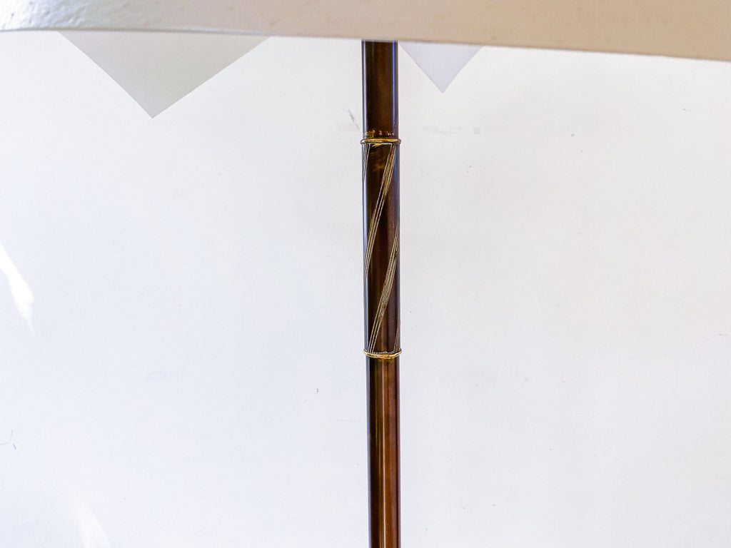 Angelo Lelli | Luminária de Piso com Cúpula Tripartida e Articulada