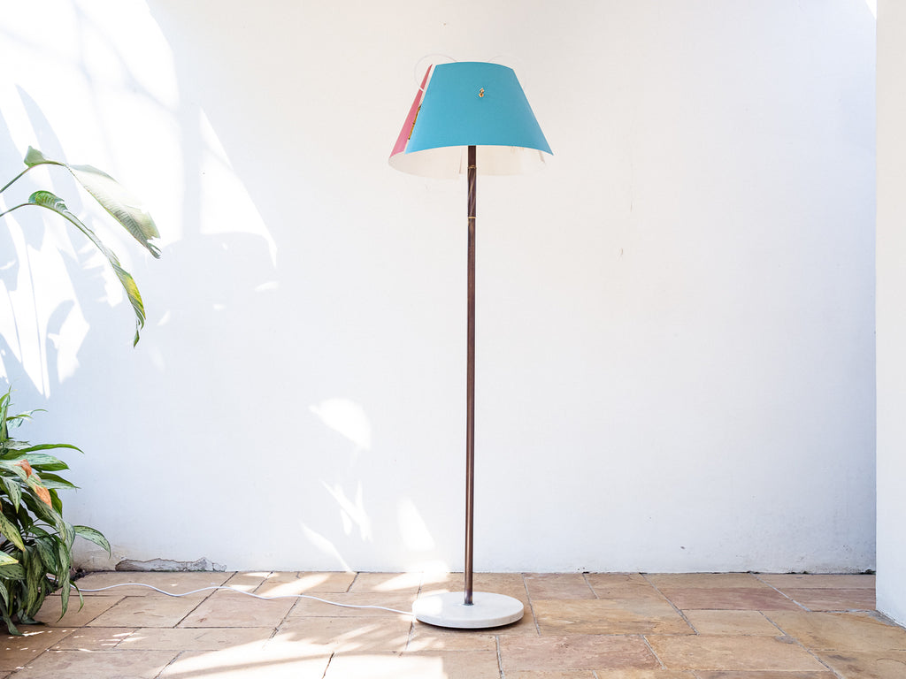 Angelo Lelli | Luminária de Piso com Cúpula Tripartida e Articulada