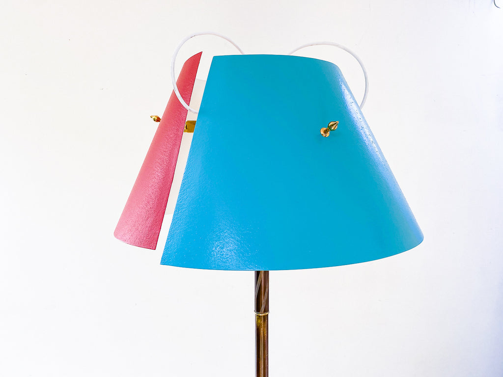 Angelo Lelli | Luminária de Piso com Cúpula Tripartida e Articulada