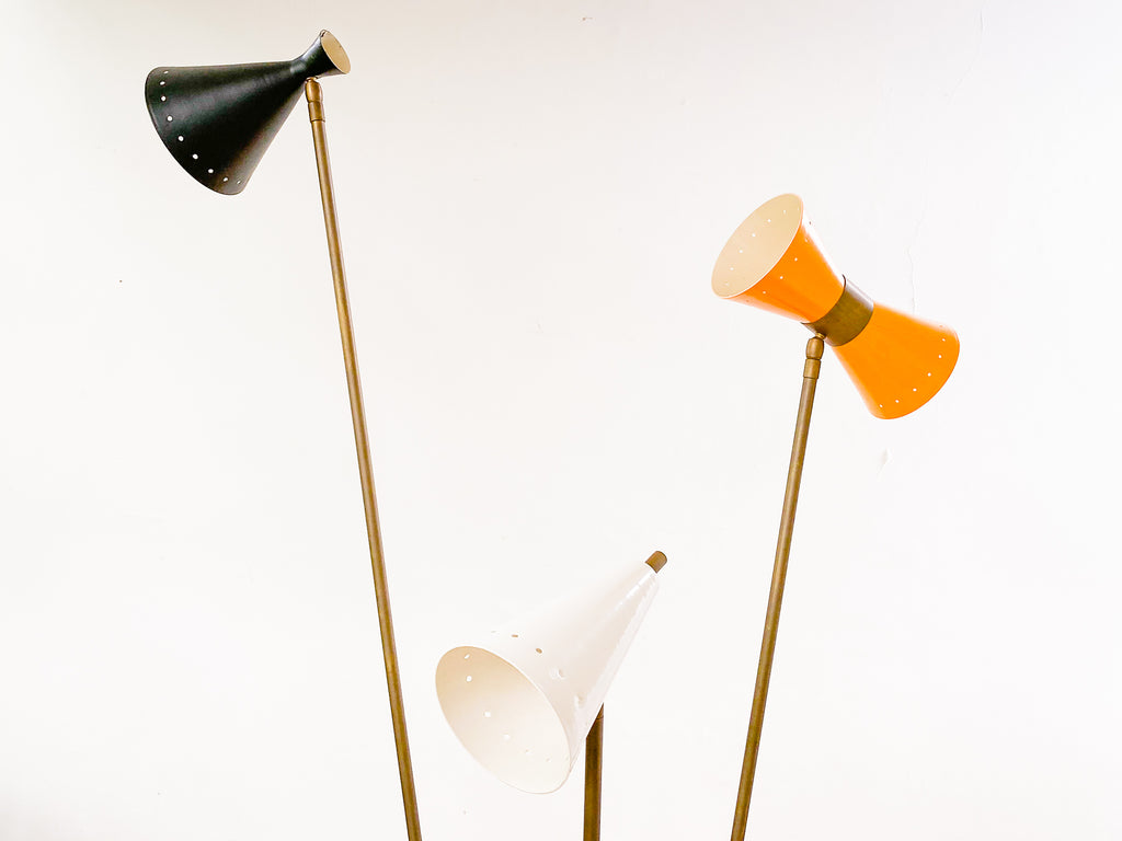 Stilnovo Itália (Atrib.) | Luminária de Piso com Três Braços Articulados