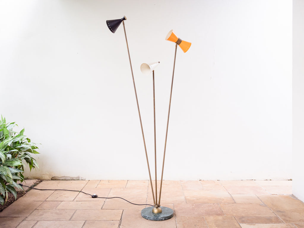 Stilnovo Itália (Atrib.) | Luminária de Piso com Três Braços Articulados