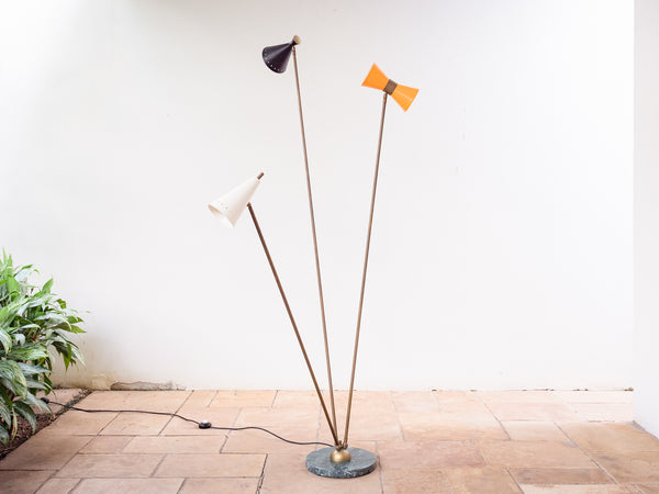 Stilnovo Itália (Atrib.) | Luminária de Piso com Três Braços Articulados