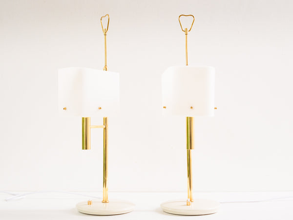 Carlo Montalto | Par de Abajur em Latão e Acrílico