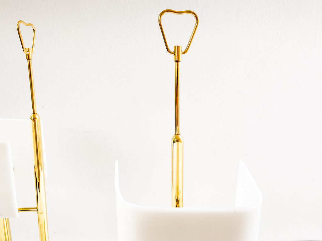 Carlo Montalto | Par de Abajur em Latão e Acrílico