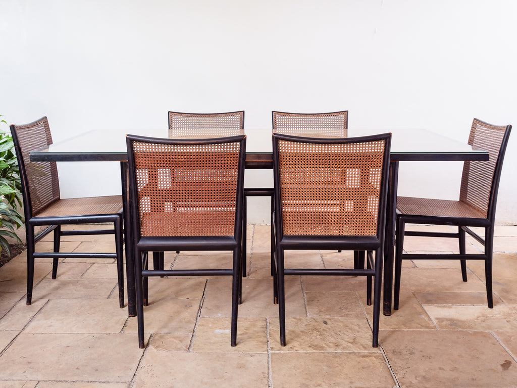 Branco & Preto | Mesa de Jantar em Pau Marfim Ebanizado