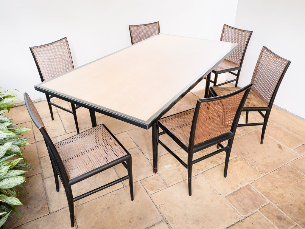 Branco & Preto | Mesa de Jantar em Pau Marfim Ebanizado