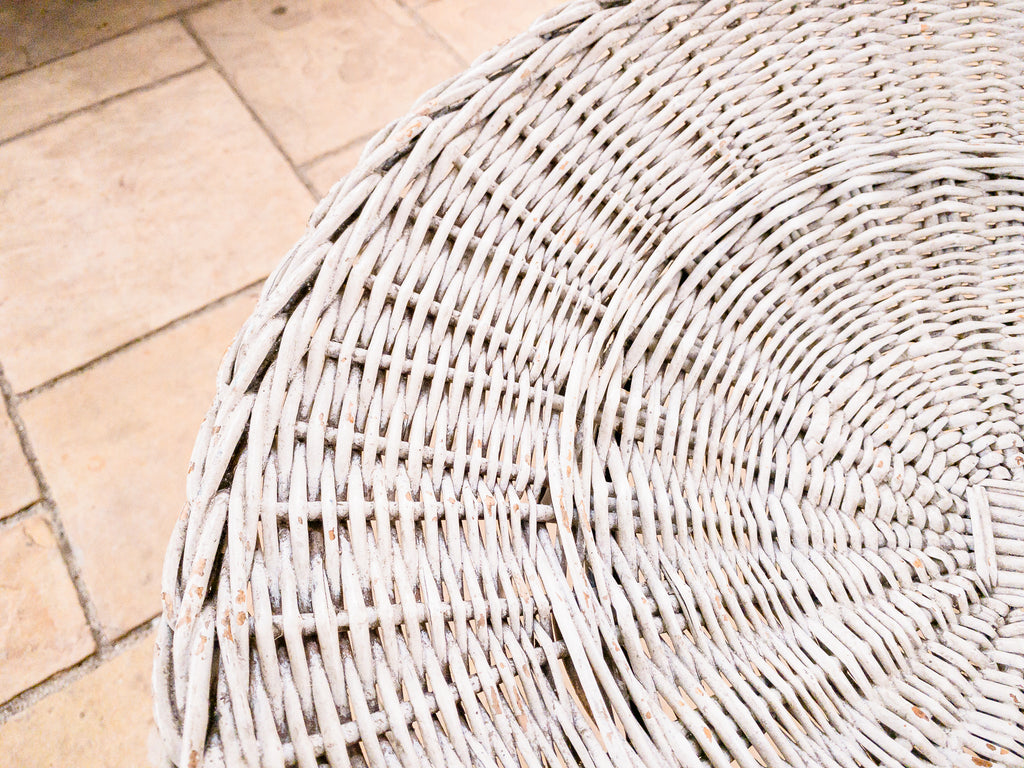 Carlo Hauner | Mesa Auxiliar em Ferro e Junco